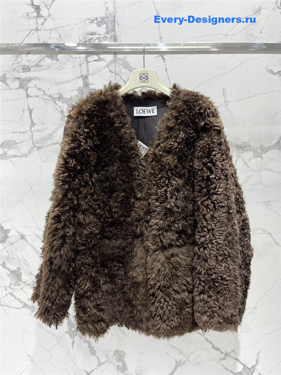 L0ew* shearling fur coat