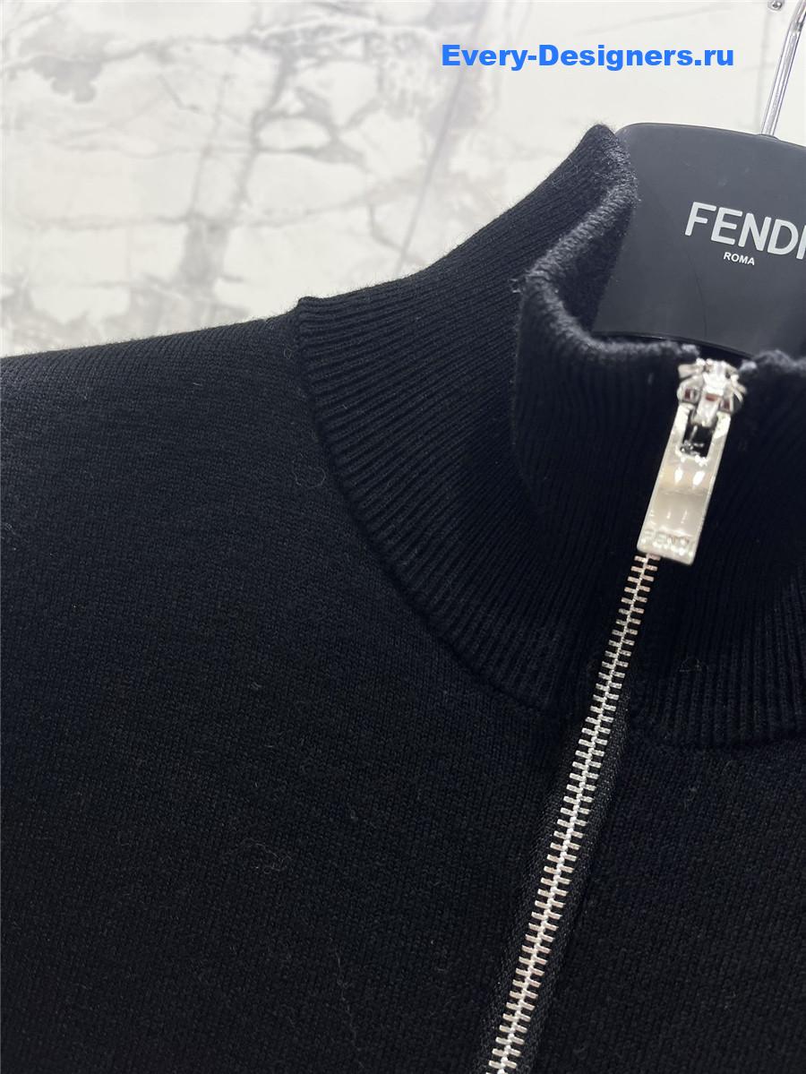 F**di double f pocket zipper cardigan jacket