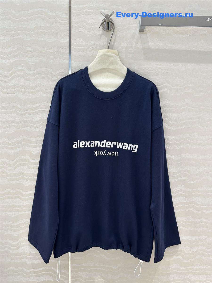 A1exa*der wang loose sweatshirt navy