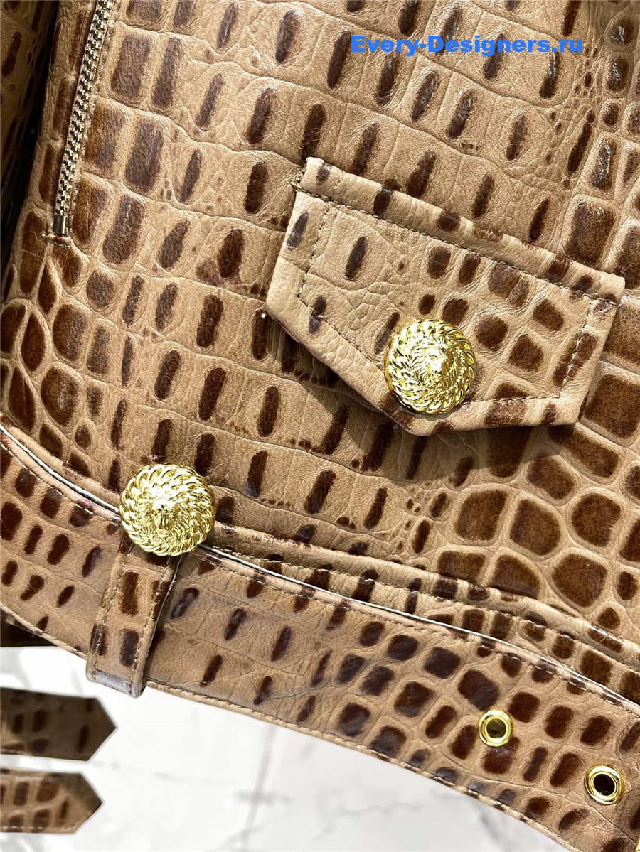 Balmain genuine leather jacket sheepskin