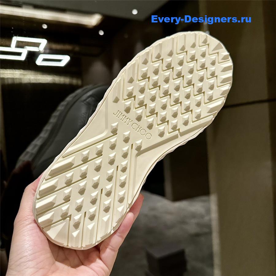 j1m*y ch00 D1am0nd maxi leather sneakers