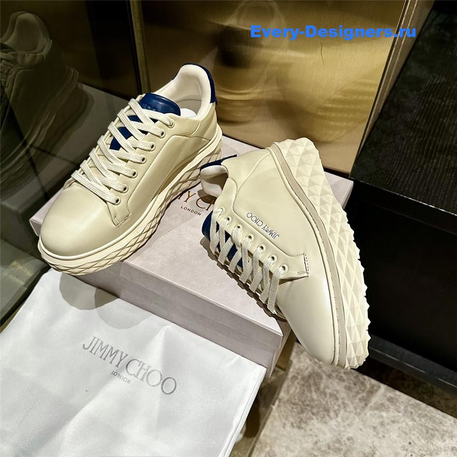 j1m*y ch00 D1am0nd maxi leather sneakers