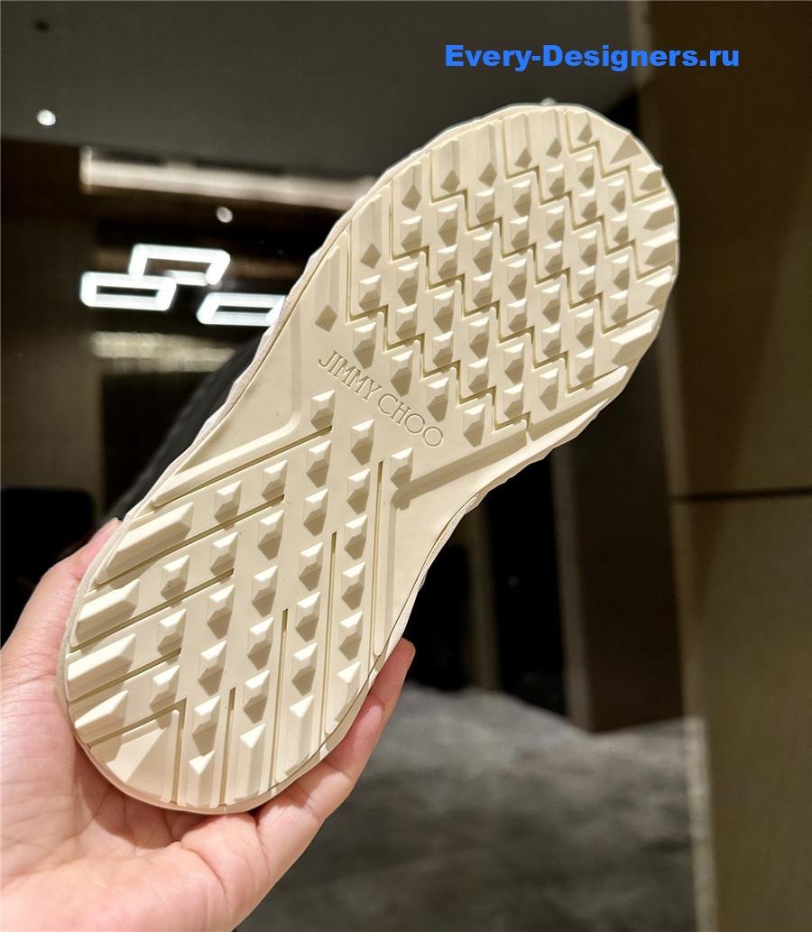 j1m*y ch00 white D1am0nd maxi leather sneakers