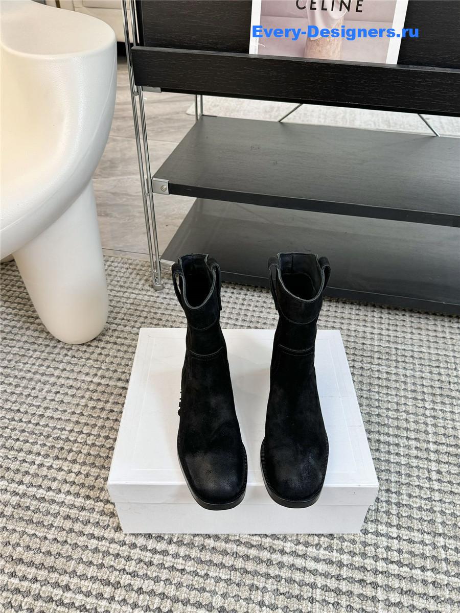 Ce1i*e suede lemaire western boots