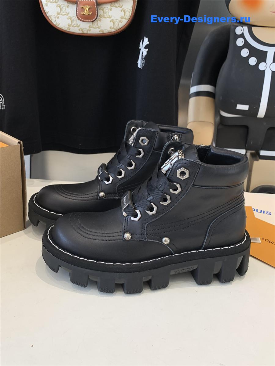 l0vis Vvtt0n lv checker ankle boot black