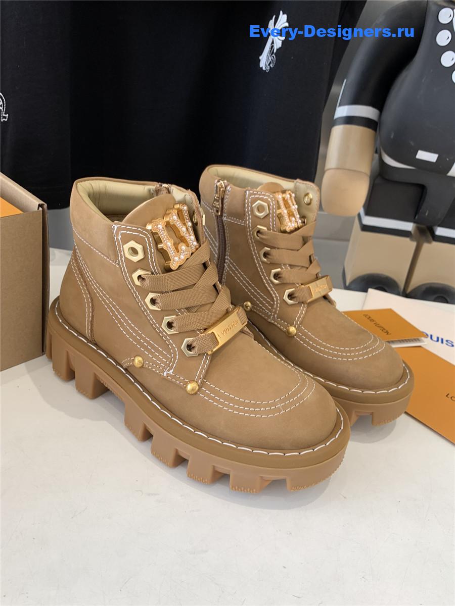 l0vis Vvtt0n lv checker ankle boot brown