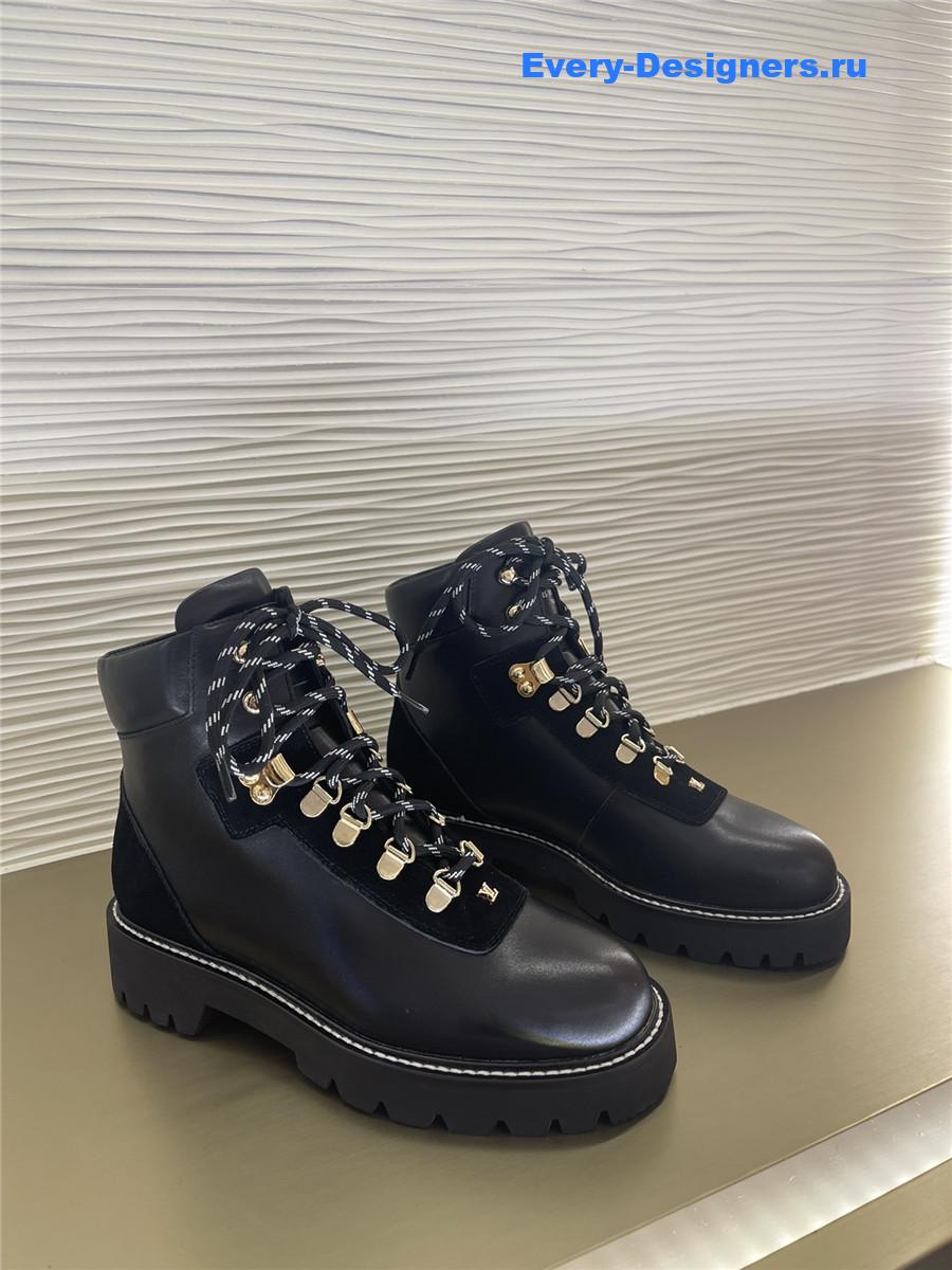 l0vis Vvtt0n territory flat ranger boots black