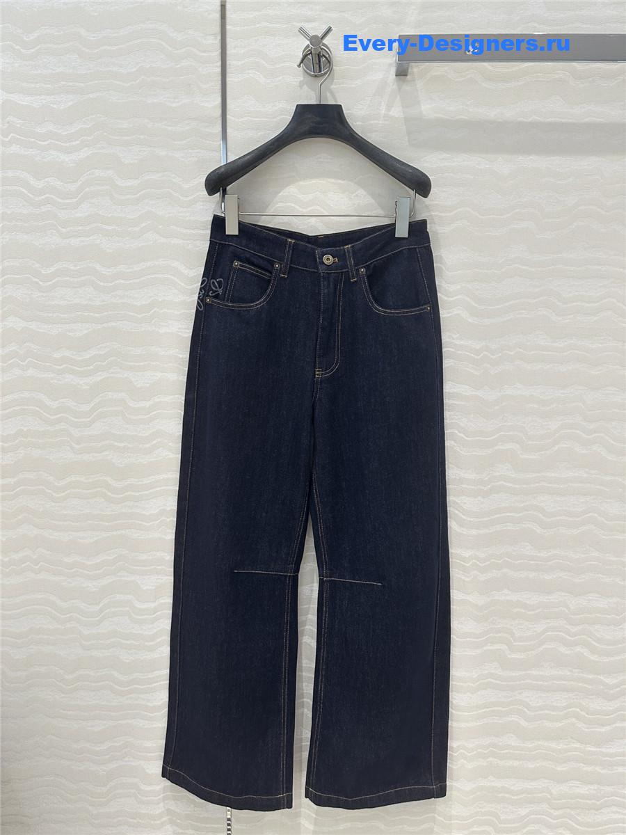 L0ew* denim sickle jeans