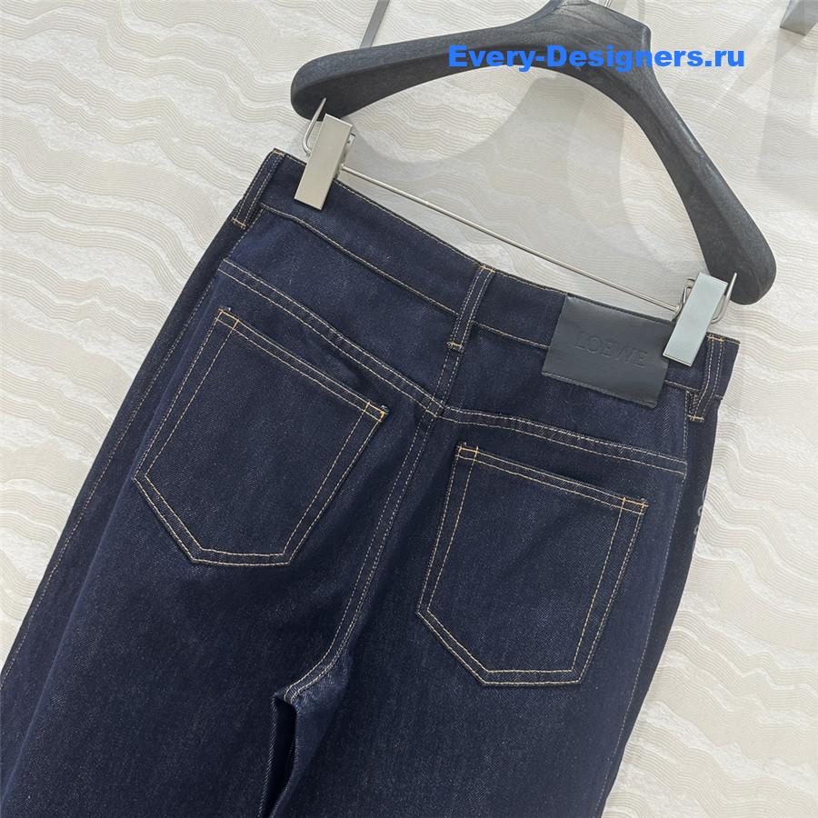 L0ew* denim sickle jeans