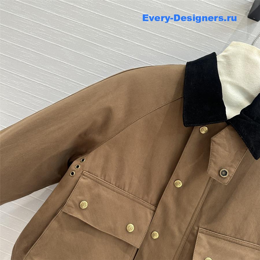 L0ew* corduroy lapel cotton jacket