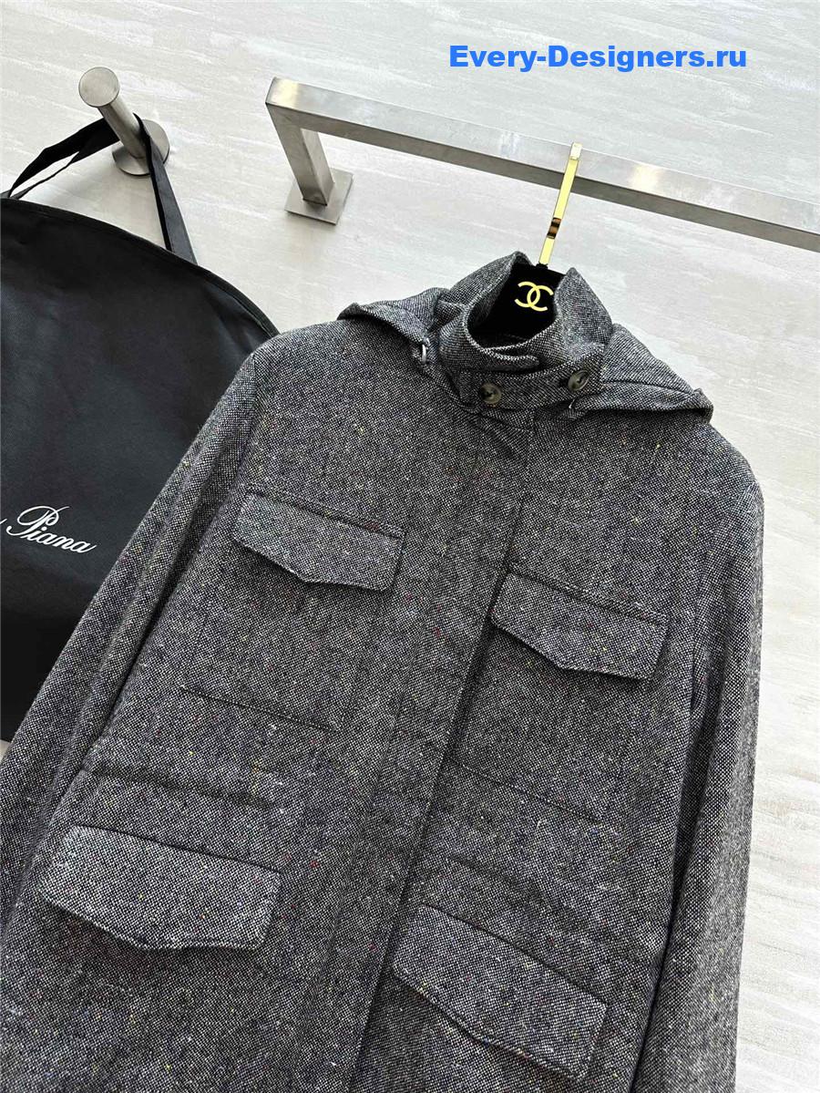 L0r0 P1ana drawstring waist hooded jacket