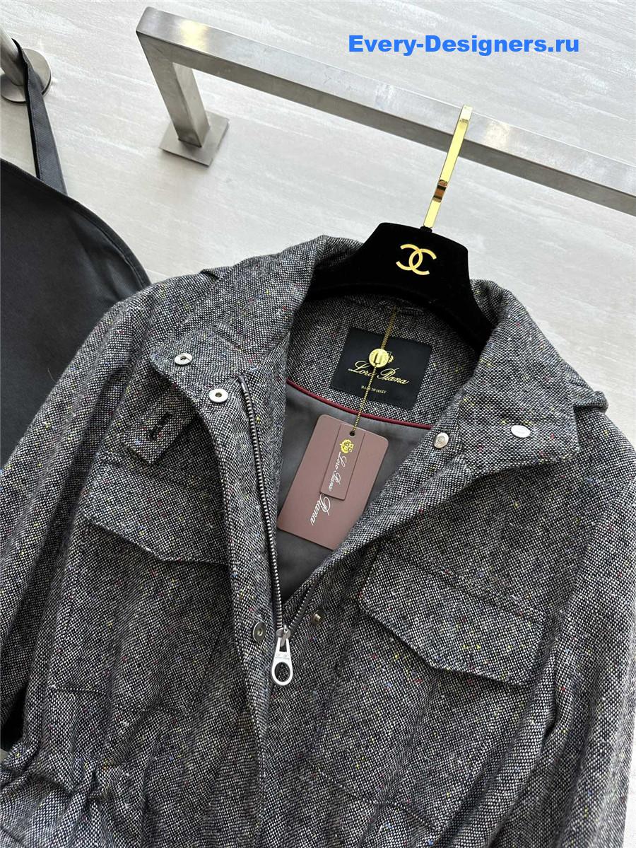 L0r0 P1ana drawstring waist hooded jacket