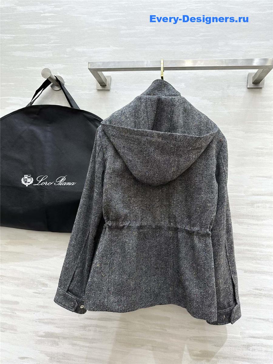 L0r0 P1ana drawstring waist hooded jacket
