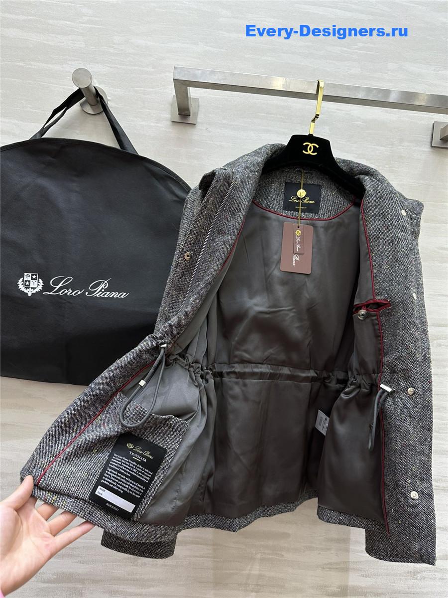 L0r0 P1ana drawstring waist hooded jacket