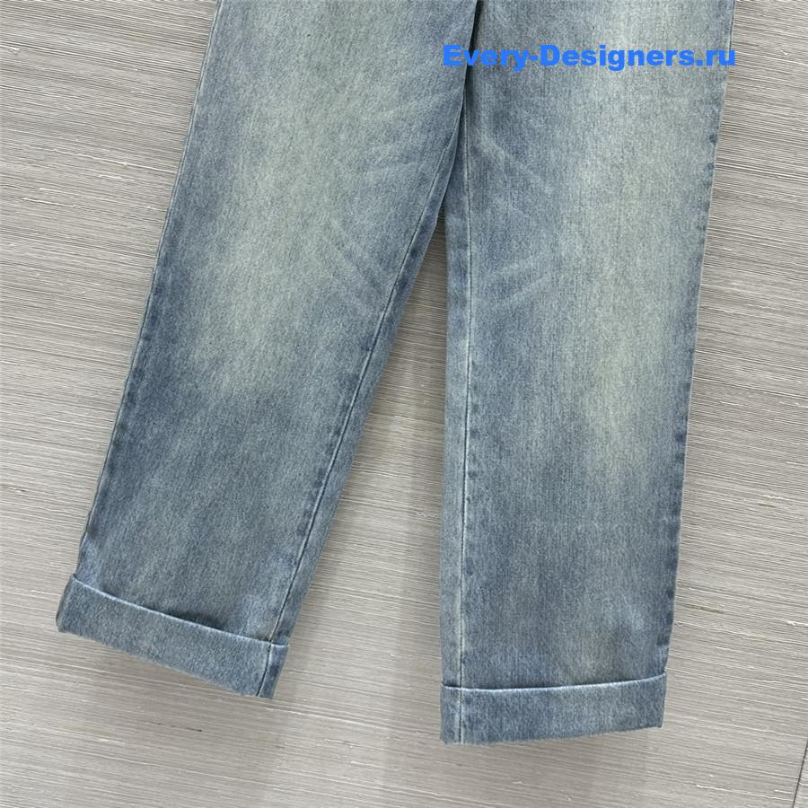 Ch**el high shine rolled jeans