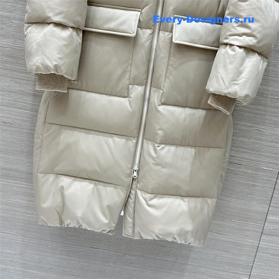 BC hooded long down jacket