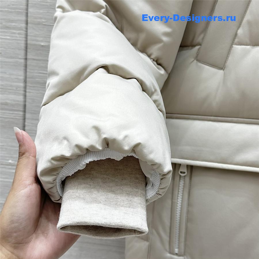 BC hooded long down jacket