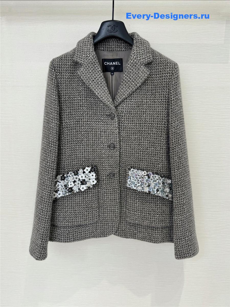 Ch**el beaded tweed jacket
