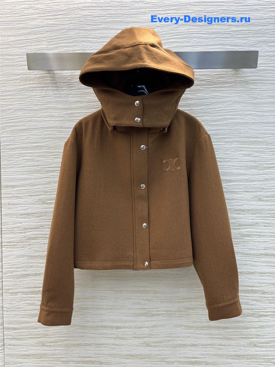 Ce1i*e cropped wool jacket