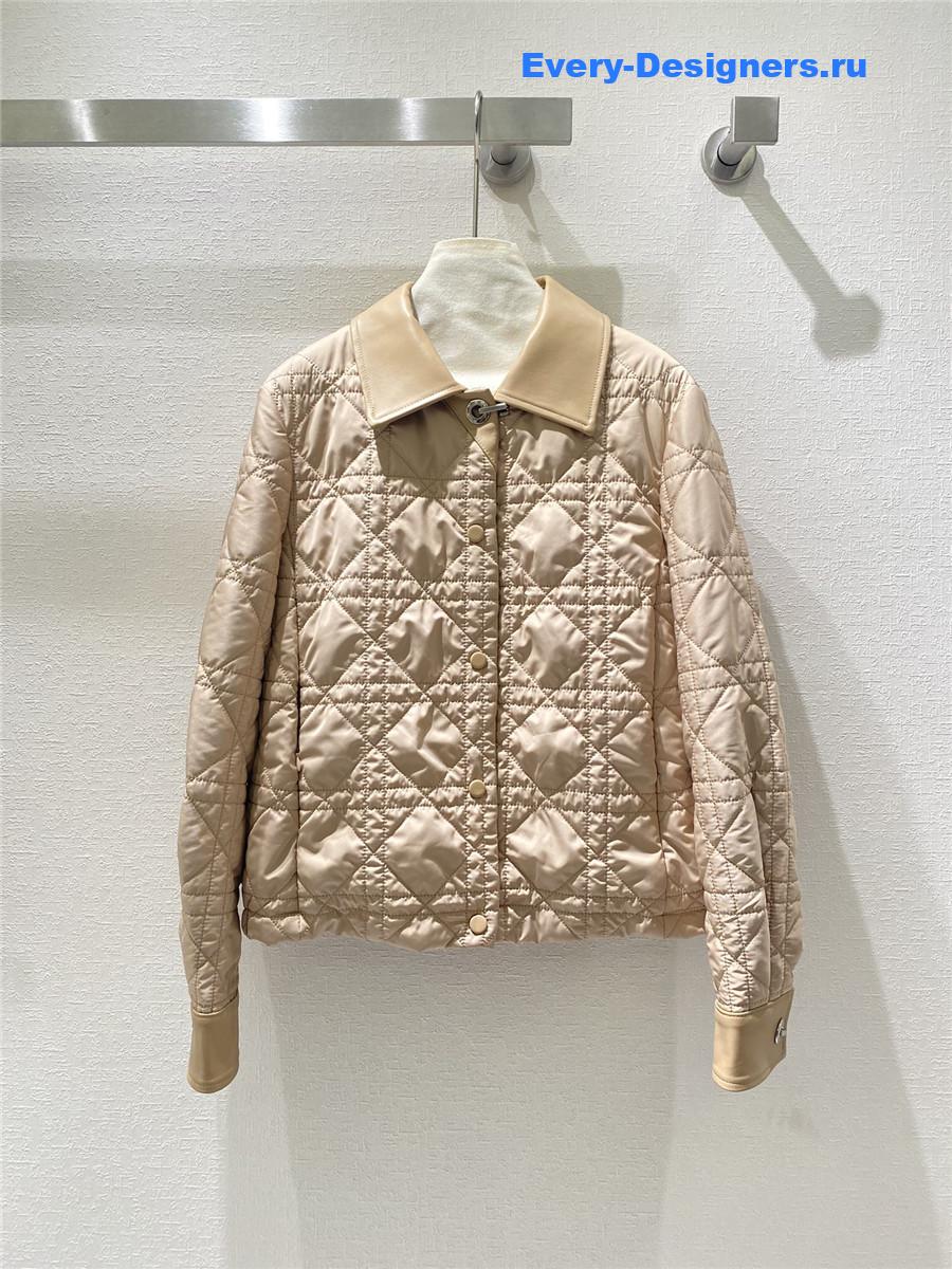 D10r lapel macrocannage down jacket in beige