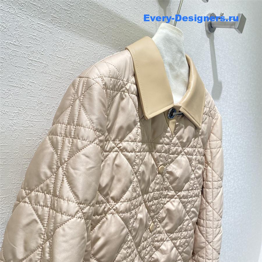 D10r lapel macrocannage down jacket in beige