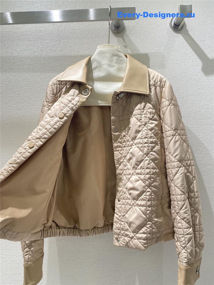 D10r lapel macrocannage down jacket in beige