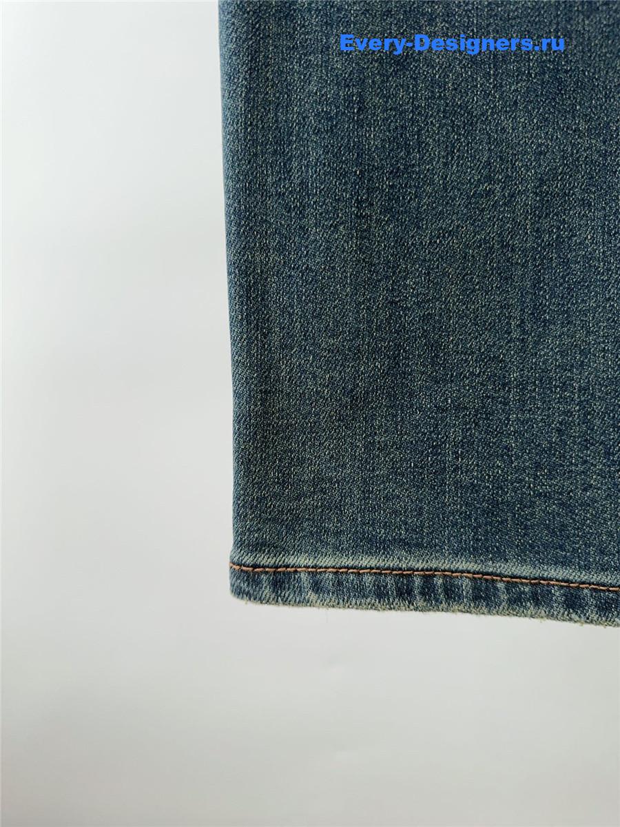 Ce1i*e embroidered fleece jeans