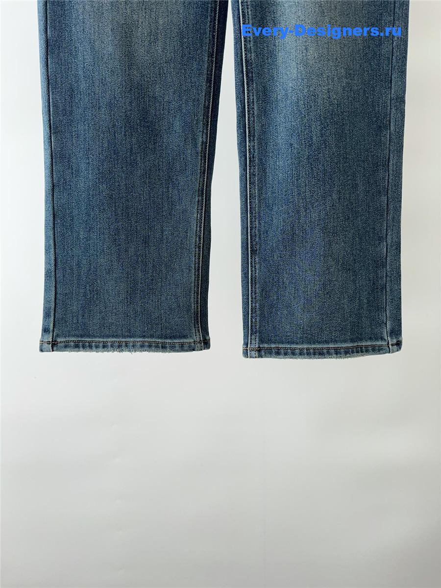Ce1i*e fleece straight jeans