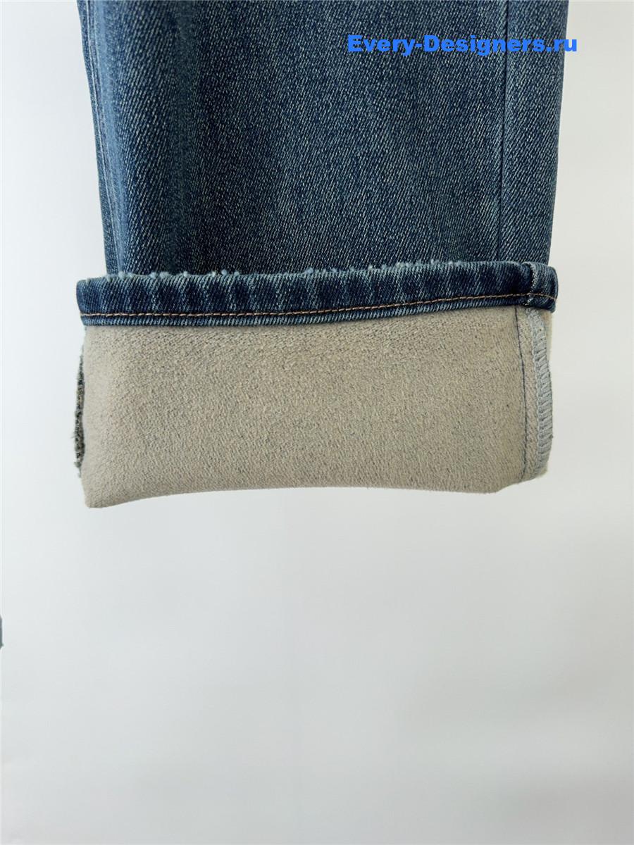 Ce1i*e fleece straight jeans