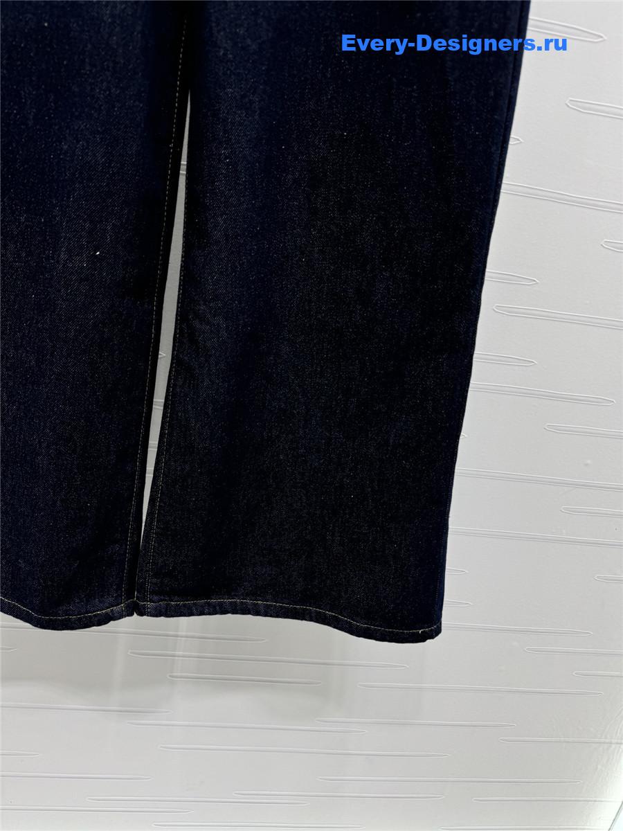 Ch**el vintage blue wide leg jeans