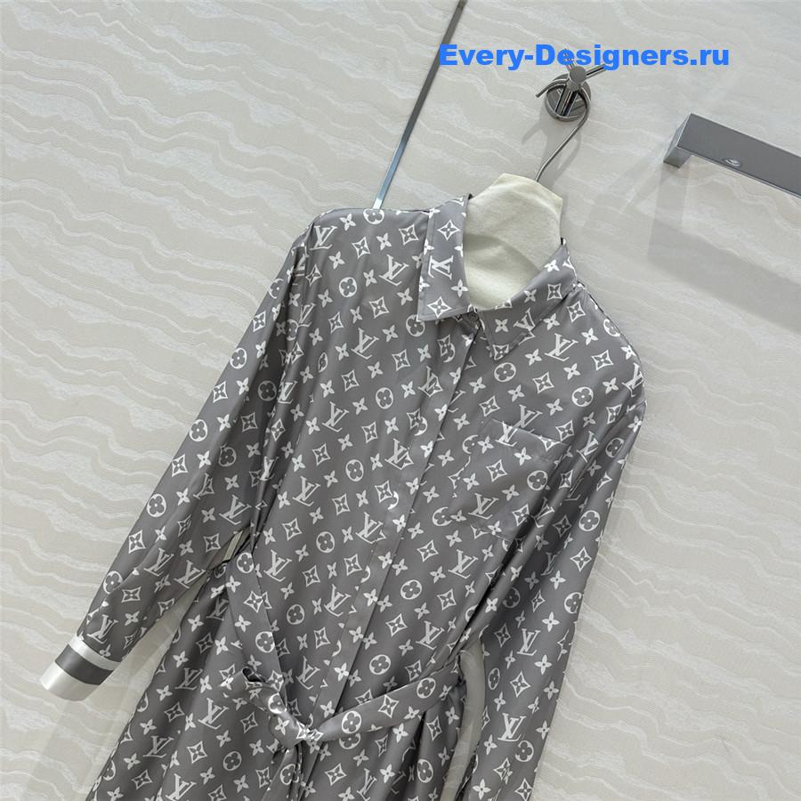 l0vis Vvtt0n lv silk shirt dress