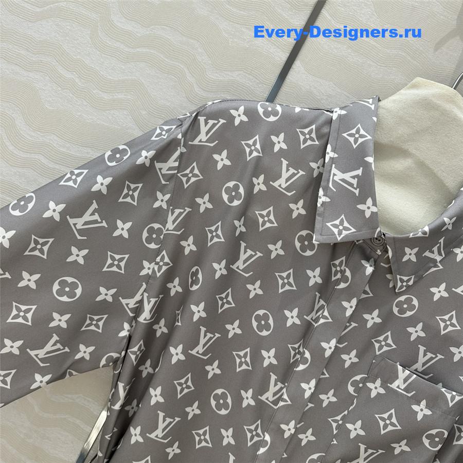 l0vis Vvtt0n lv silk shirt dress