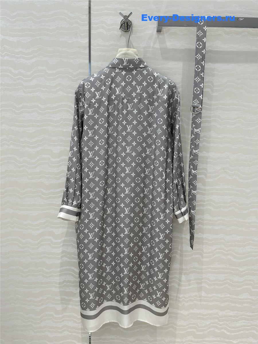l0vis Vvtt0n lv silk shirt dress