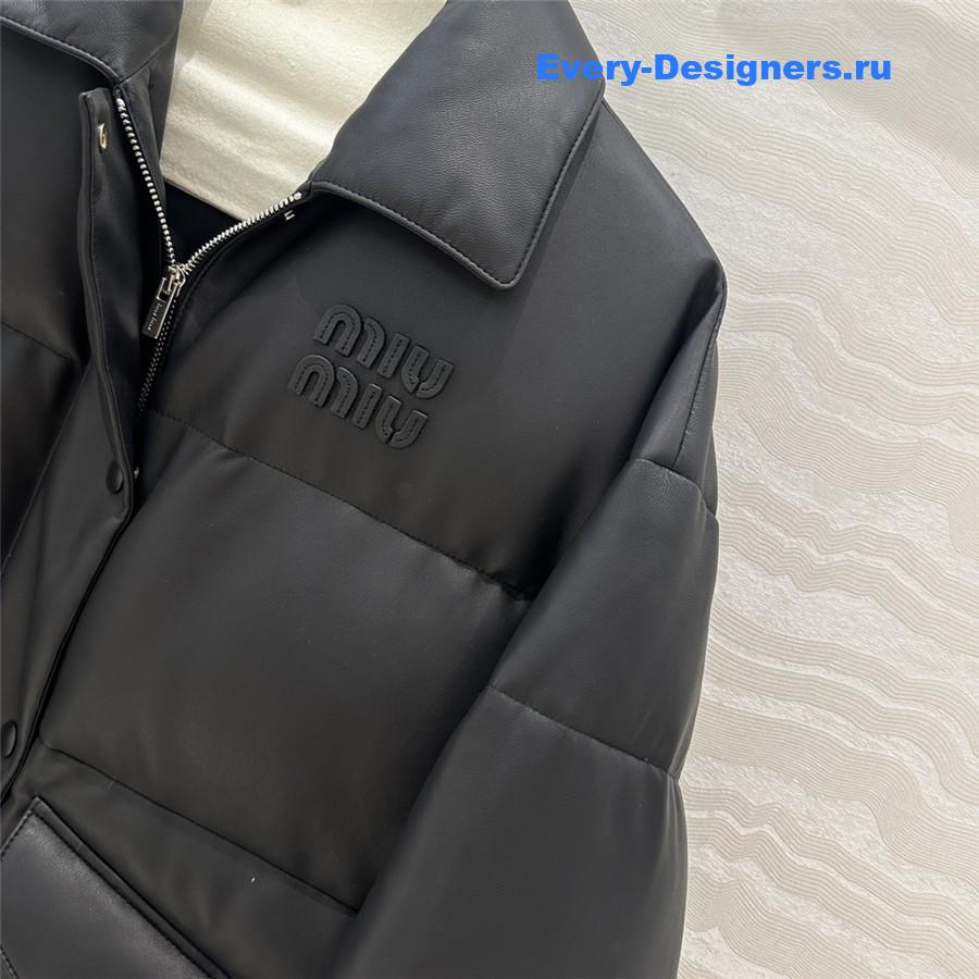 M1um1u lambskin down jacket
