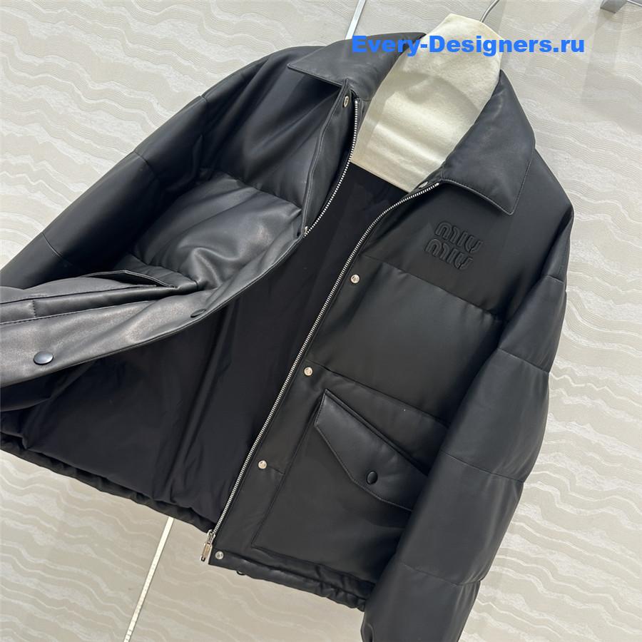 M1um1u lambskin down jacket