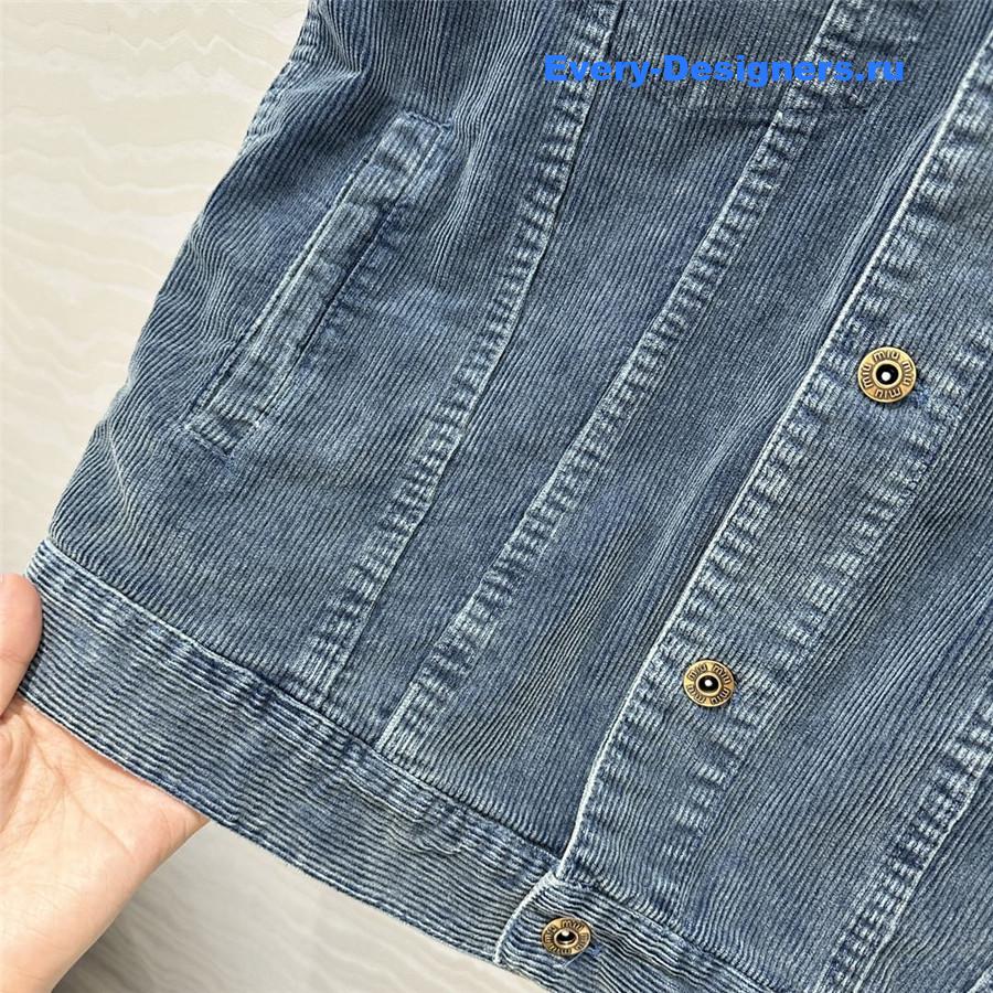 M1um1u denim corduroy vest