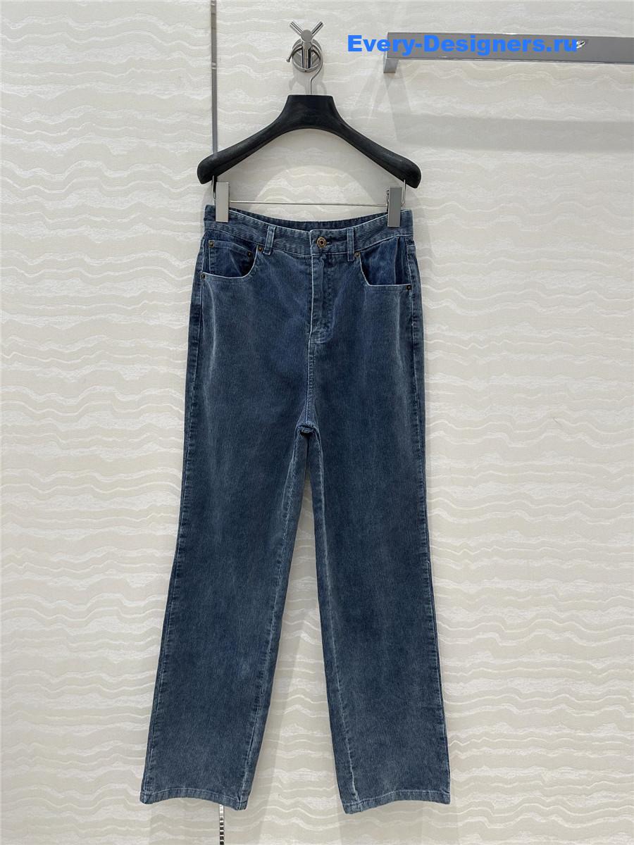 M1um1u denim corduroy pants