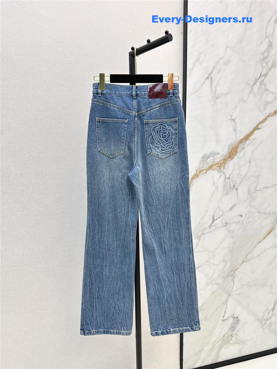Ch**el fleece straight jeans