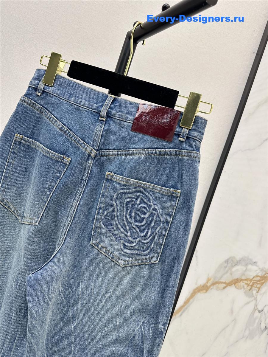 Ch**el fleece straight jeans