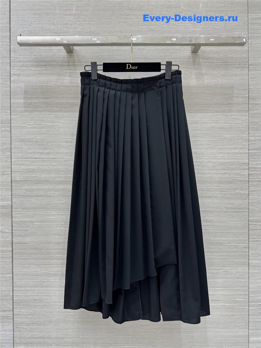 D10r irregular pleated long skirt
