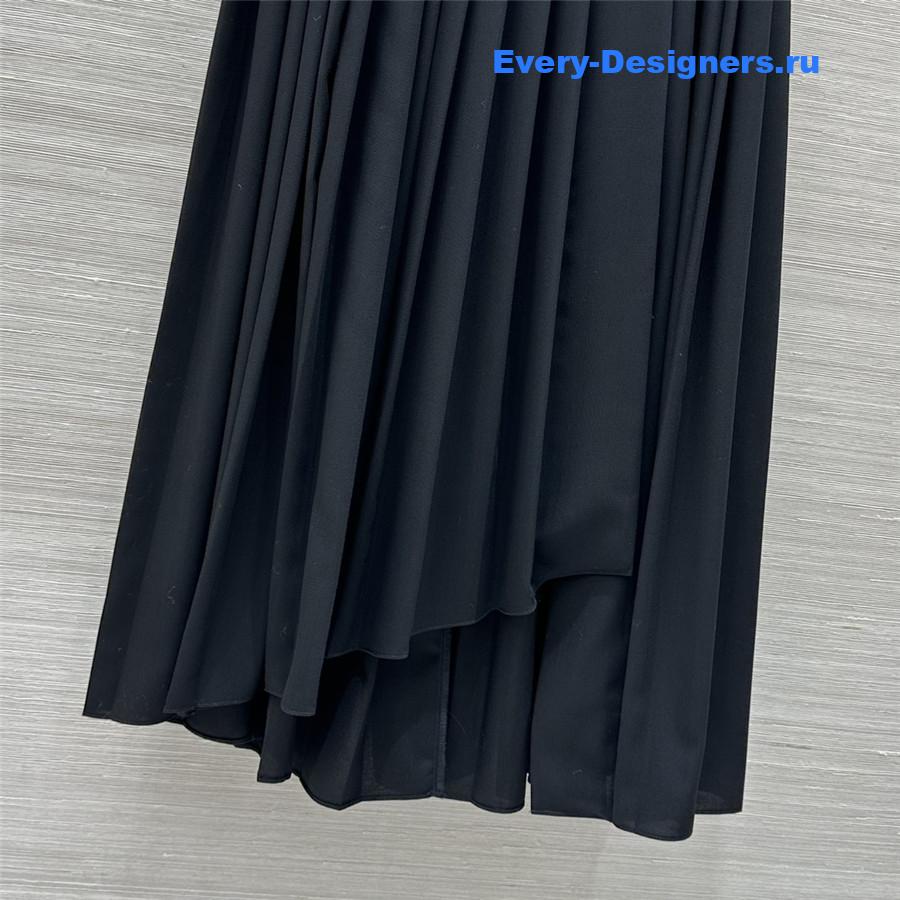D10r irregular pleated long skirt