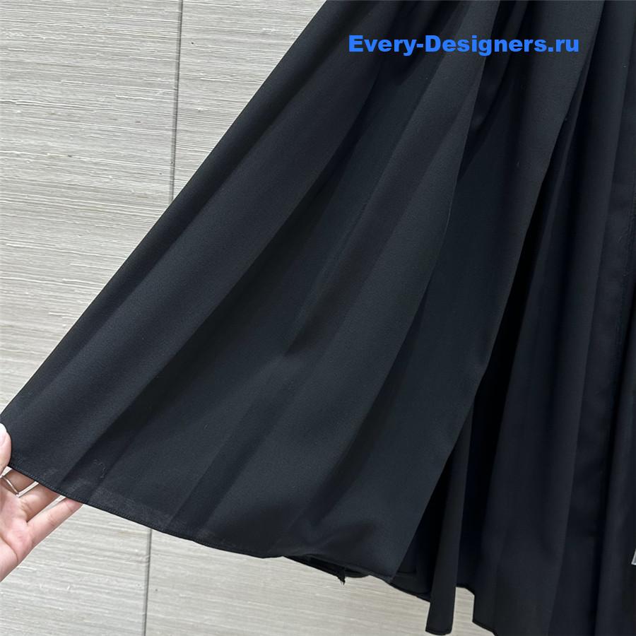 D10r irregular pleated long skirt