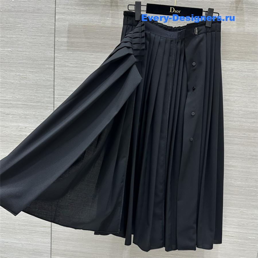 D10r irregular pleated long skirt