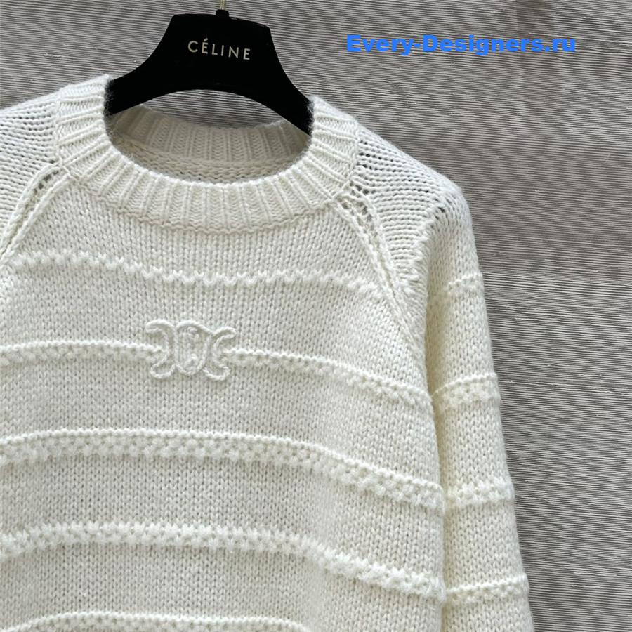 Ce1i*e logo cashmere sweater white