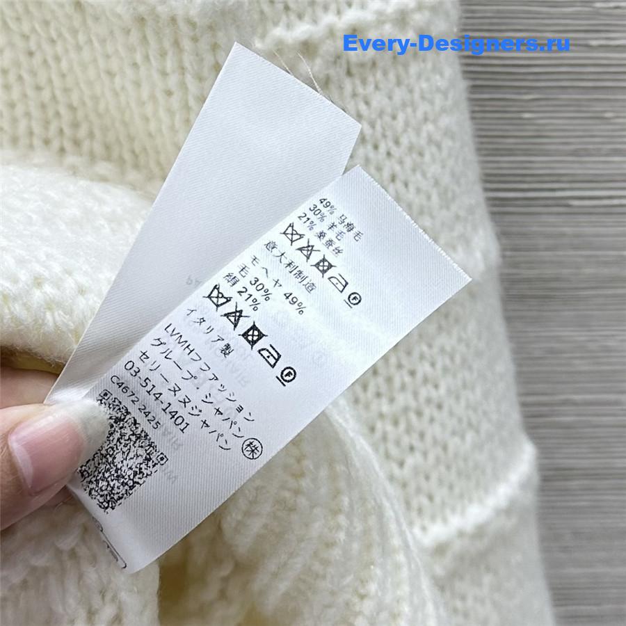 Ce1i*e logo cashmere sweater white