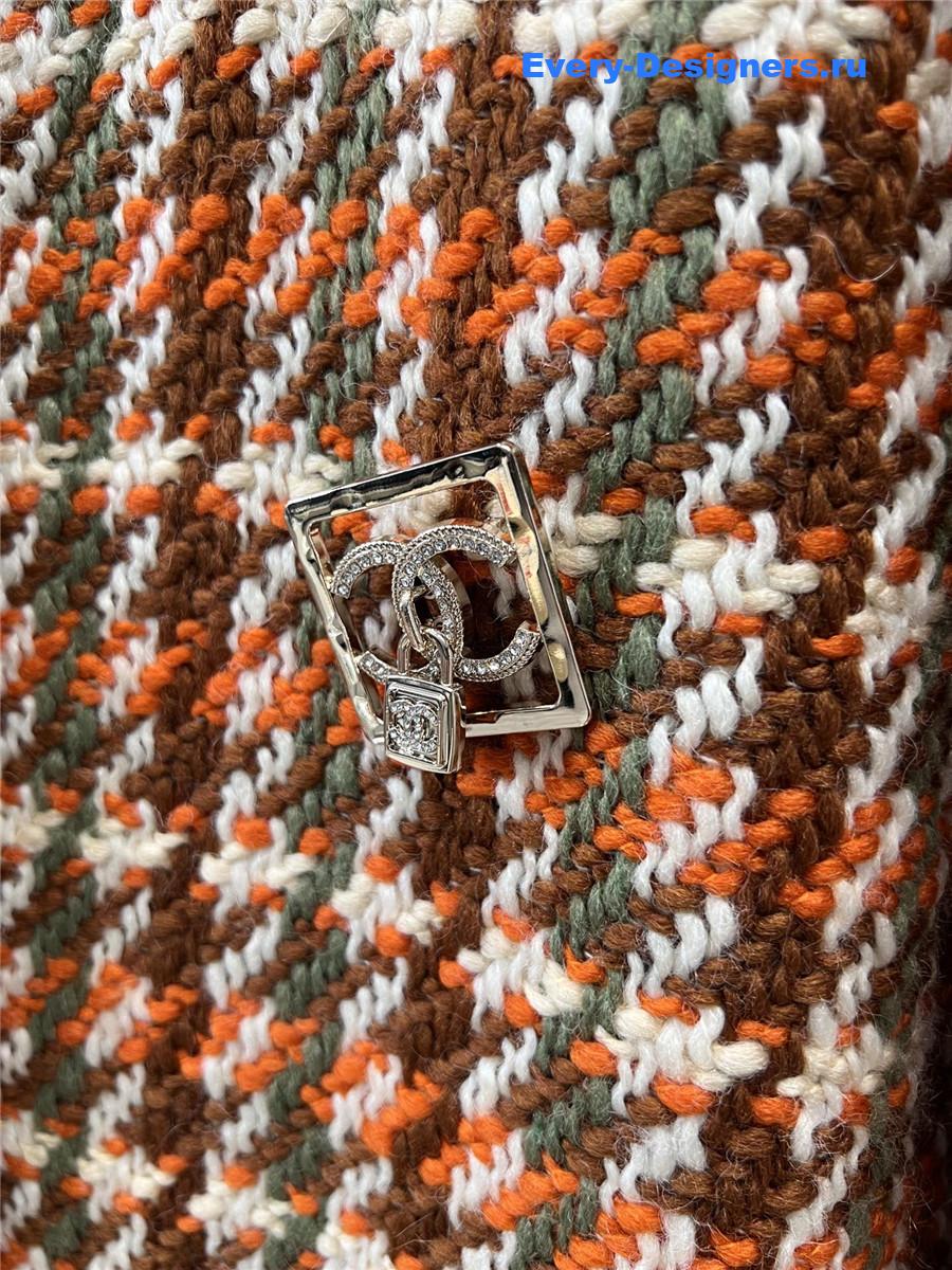 Ch**el v-neck tweed jacket