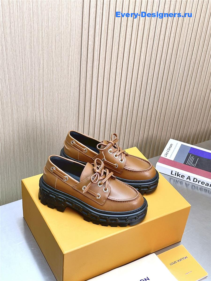 l0vis Vvtt0n lv record boat shoe brown