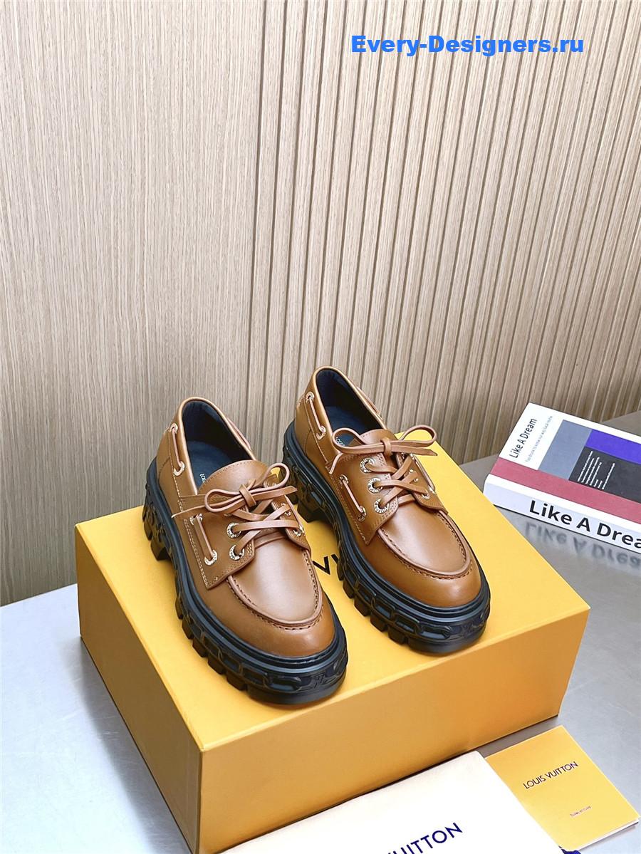 l0vis Vvtt0n lv record boat shoe brown