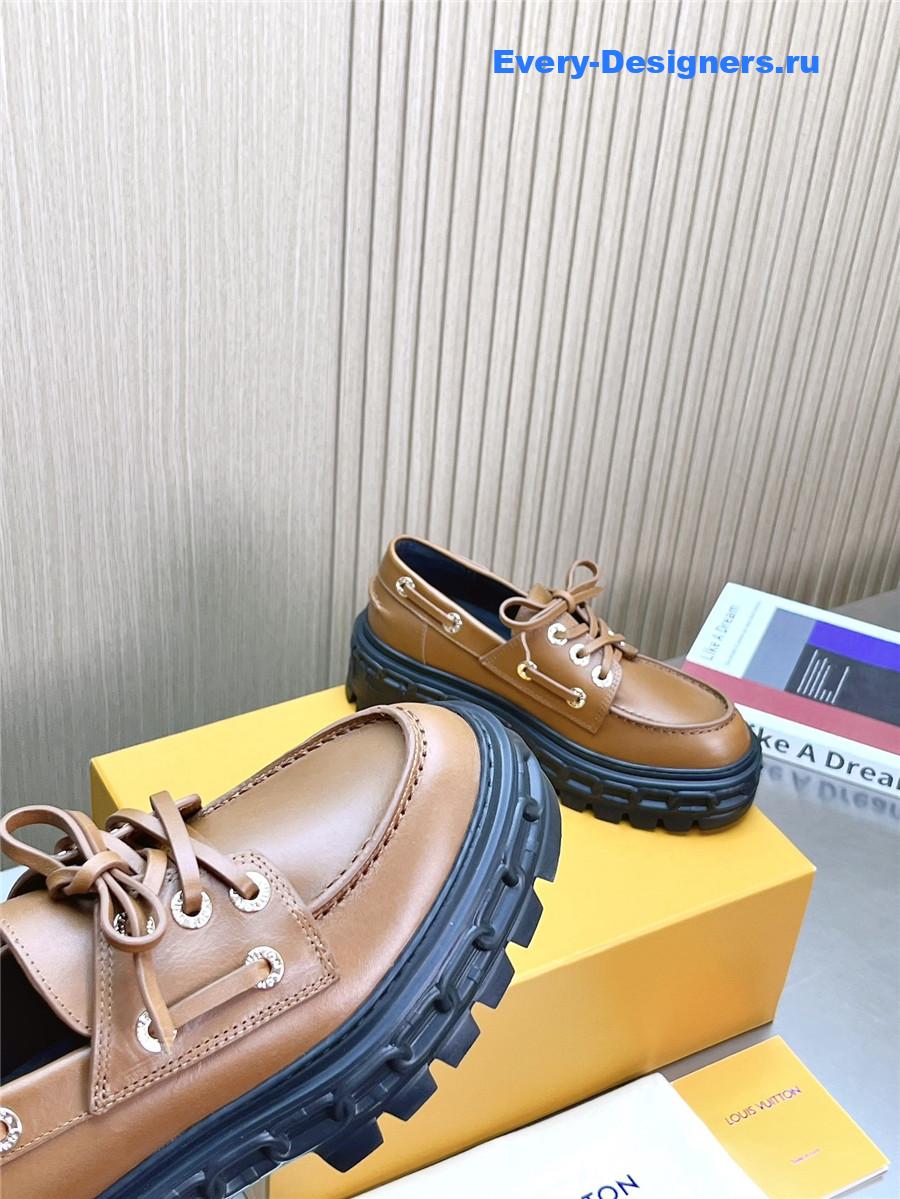 l0vis Vvtt0n lv record boat shoe brown