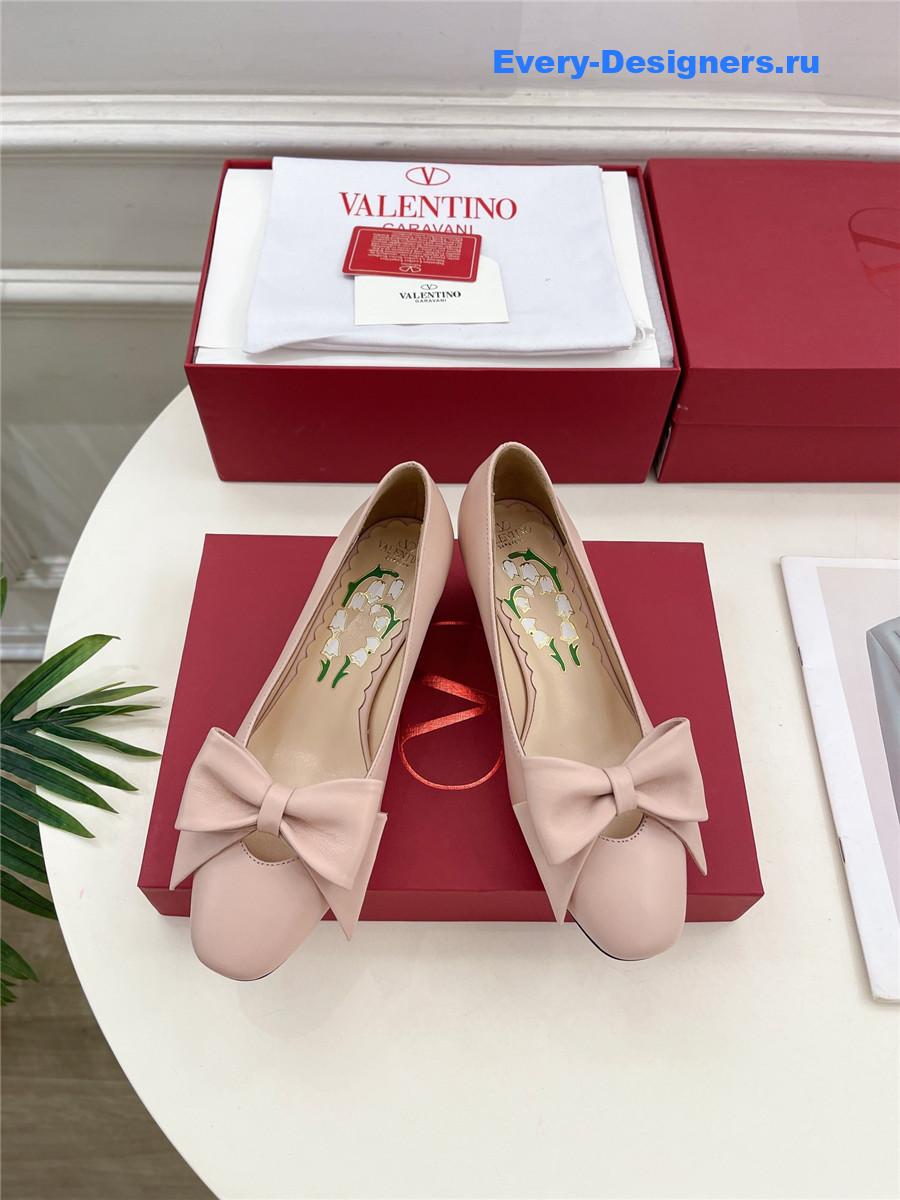 Va1e*ntin0 bowow pump in kidskin 45mm pink